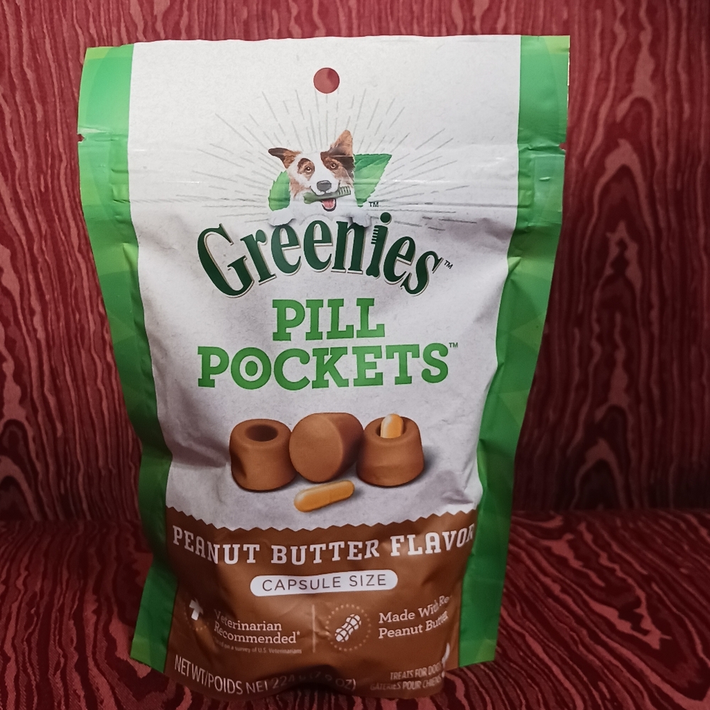 GREENIES Pill Pockets Natural Dog Treats Peanut Butter Flavor Capsule Lot Of 2